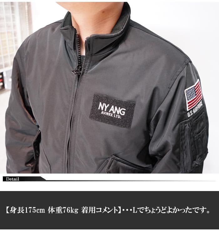 AVIREX New York Air National Guard CWU Jacket Filling Blouson Outerwear Avirex 783-3252064 Men's (M, Black)