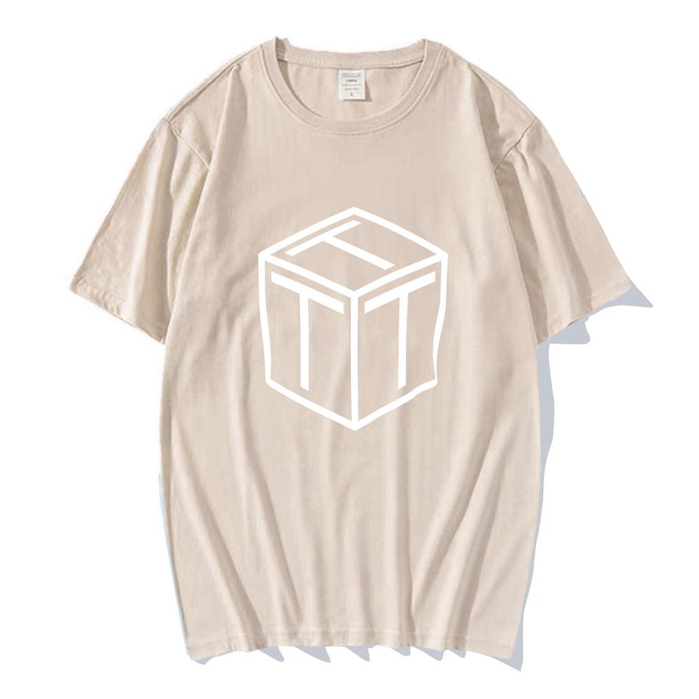The Temper Trap Cube Print T-shirt Short Sleeve Cotton O-neck Male Tshirts Unisex Streetwear Casual Loose Summer Fashion T Shirt