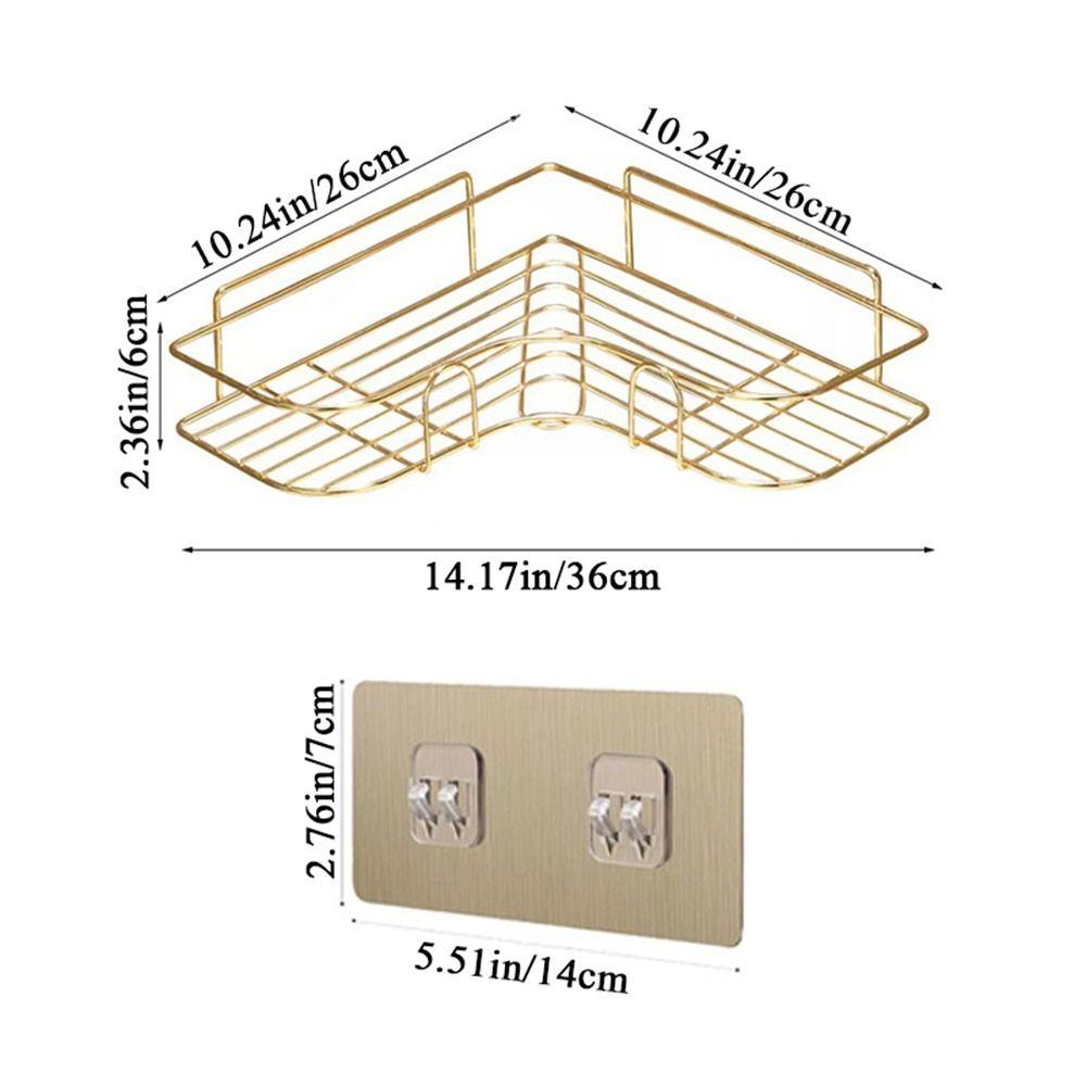 Metal Bathroom Shelf Stainless Steel Shampoo Storage Rack Durable Toilet Organizer  for Kitchen