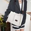 2025 new large-capacity commuter portable tote bag women's versatile strip velvet shoulder bag trendy wide shoulder strap messenger bag bag