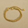 Stainless Steel Jewelry Gold Color Chains Bracelet For Women Fashion Quality Twist Wrist Mom Girlfriend Valentine's Day Gift