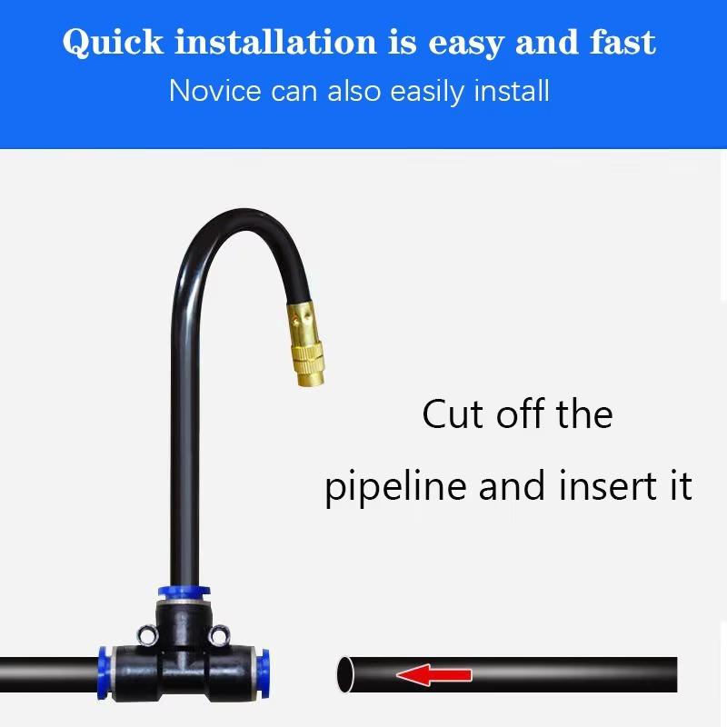 5M Universal Automatic Irrigation Sprinkler Kit Rotating Copper Nozzle Garden Balcony Atomization Sprinkler Watering Kits