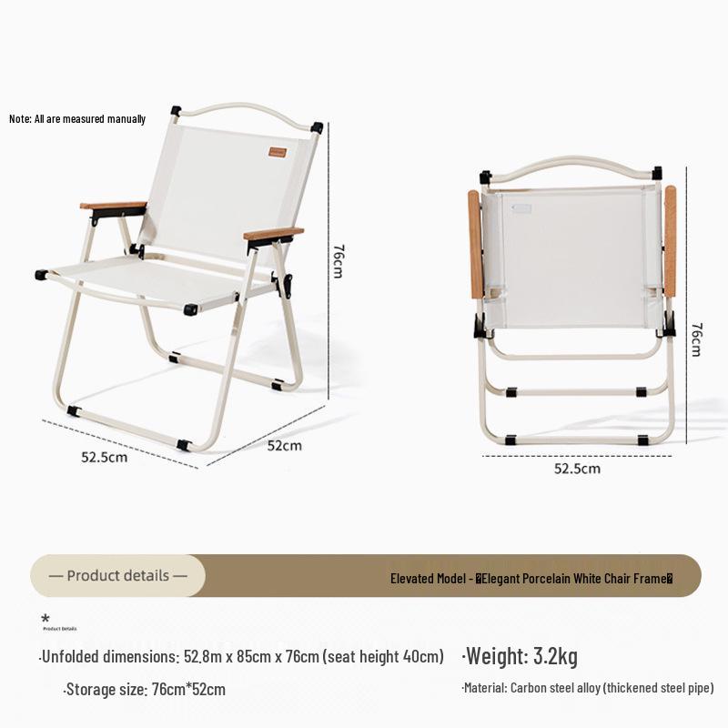 Kermit Outdoor Folding Chair Set: Portable Leisure Fishing & Camping Chair with Table