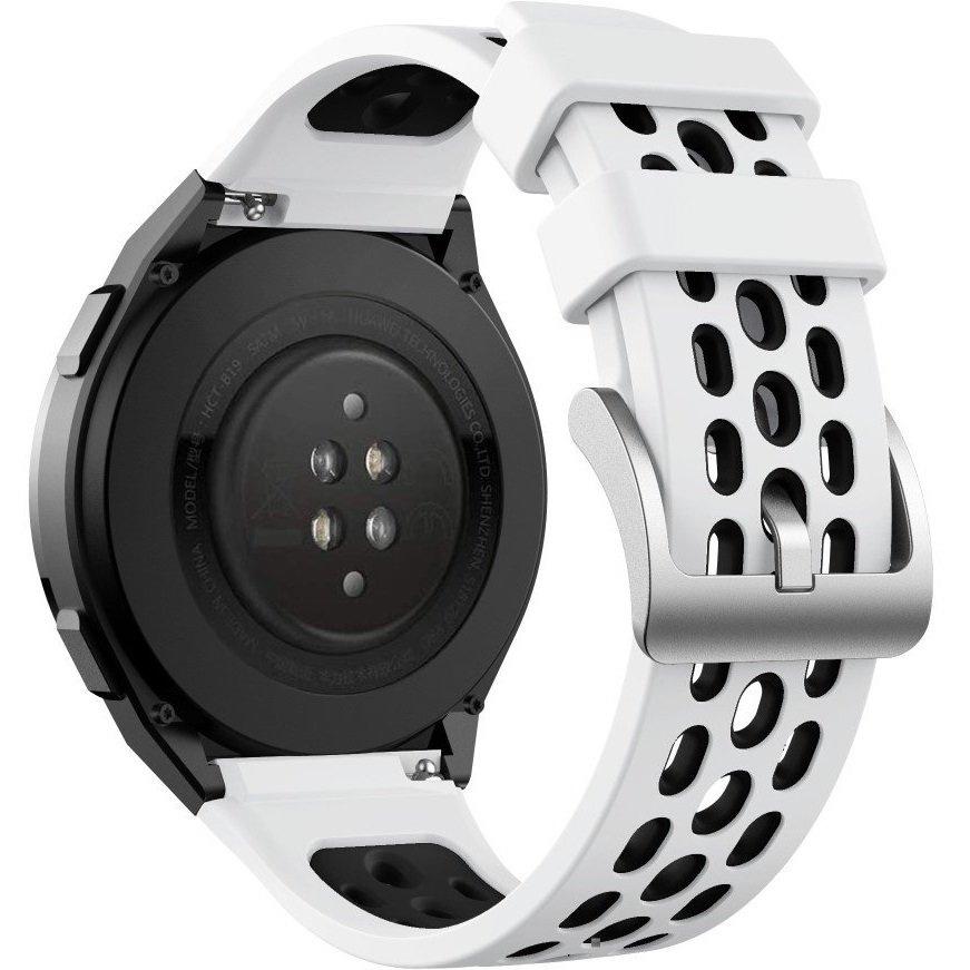 Silicone Strap for Huawei Watch GT 2e, White / Black