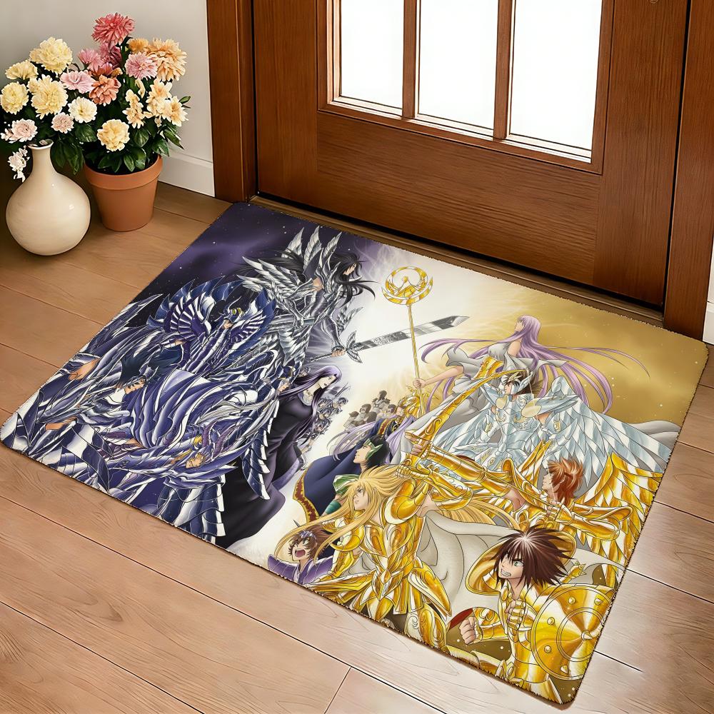 Hot Anime S-Saint Seiya Floor Mat Cozy Flannel Soft Thick Non-Slip Mat For Living Room Bedroom Kitchen Decor Rugs