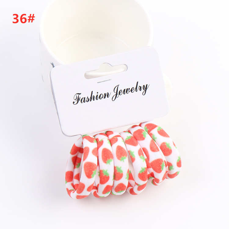 

6PCS/Sett Cute Girls Elastic Hair Bands Scrunchies Ponytail Holder Rubber Bands Hair Ties Sweet Kids Hair Rope Hair Accessories