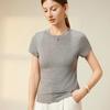 Women's New Jumbo Soft Crew Neck Top Spring Summer Lycra Acetate Wool T-Shirt
