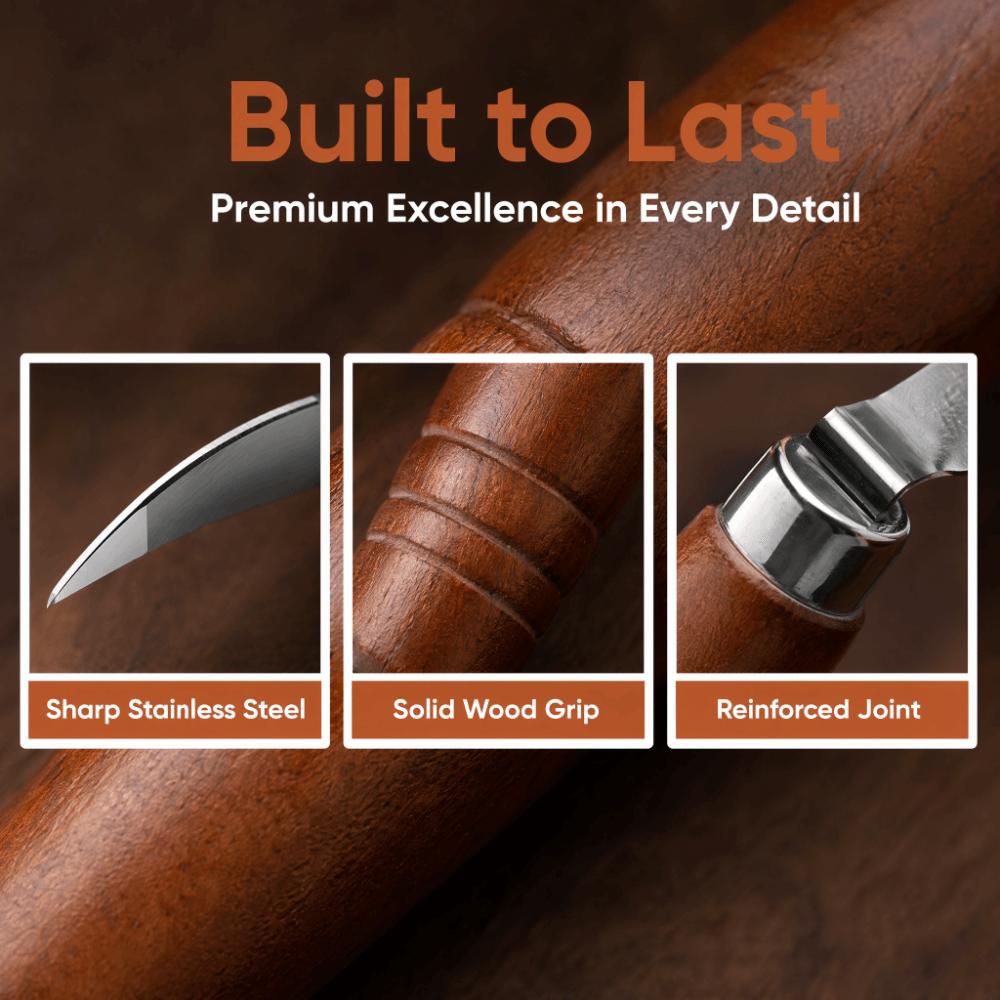 Wooden Handle Coconut Scraper Knife Brown Silver Shell Opener Coconut Opener Tool  Multi-Purpose