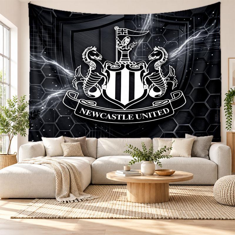 Newcastle United Football Wall Tapestry, Soft Fabric Wall Hanging, Decorative Backdrop For Bedroom Home Wall Art