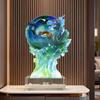 Aris & Juno Dragon LIULI Statue, Rising Sun Success Decor, Traditional Feng Shui Home Office