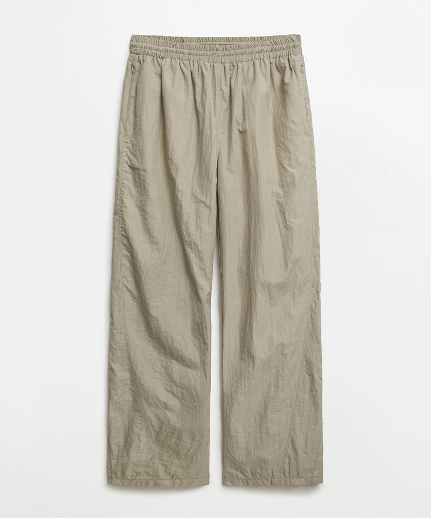 LMOOD Serno Nylon Wide Track Pants Beige