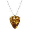Hellfire Guitar Pick Fashion Red Necklace. Stainless Steel Bead Chain Necklace for Both Men and Women.