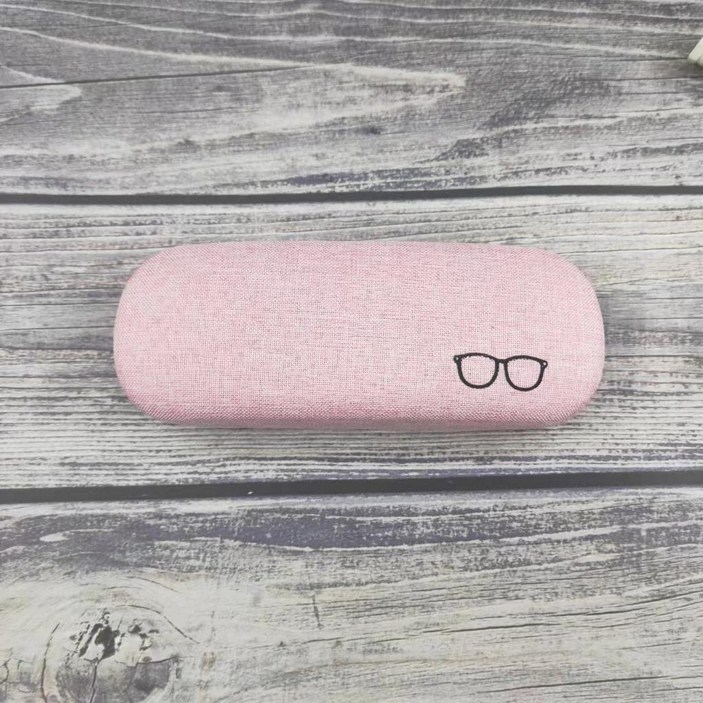 Linen Glasses Case With Metal Frame, Rectangular Glasses Storage Box