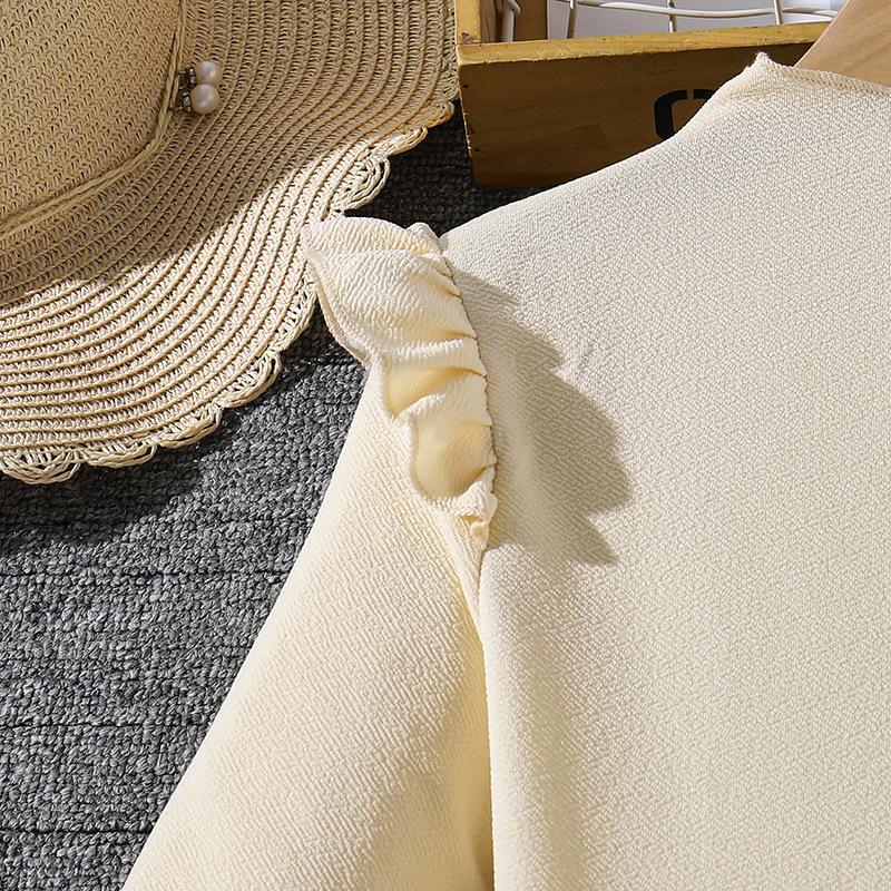 Girls' 8-12 Years Dress – Autumn New Arrival: Stand Collar Elegant Pleated Long-Sleeved Formal Gown