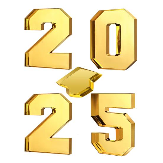 2025 Graduation Charcuterie Number Box 10" Fillable Cardboard Letter Tray Chocolate Candy Cake Box for Grad Party Supplies