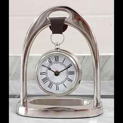 Handmade Personalized Nautical Style Table Clock Desk Clock Watch Nickel Finish Table Clock Home Office Christmas Gift (8 Inch)