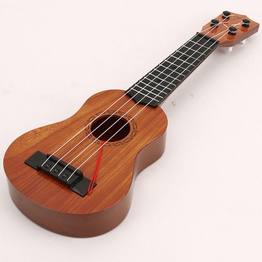 4 Strings Ukulele Musical Instrument Yukrili Adjustable String Knob Simulation Ukulele Playable Classical Small Guitar