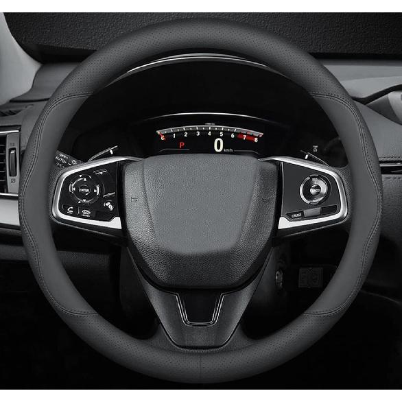 Car Steering Wheel Cover Compatible With Toyota RAV4 2025 2024 2001- Year, Breathable Premium Leather, Anti-Slip Design, B-Style