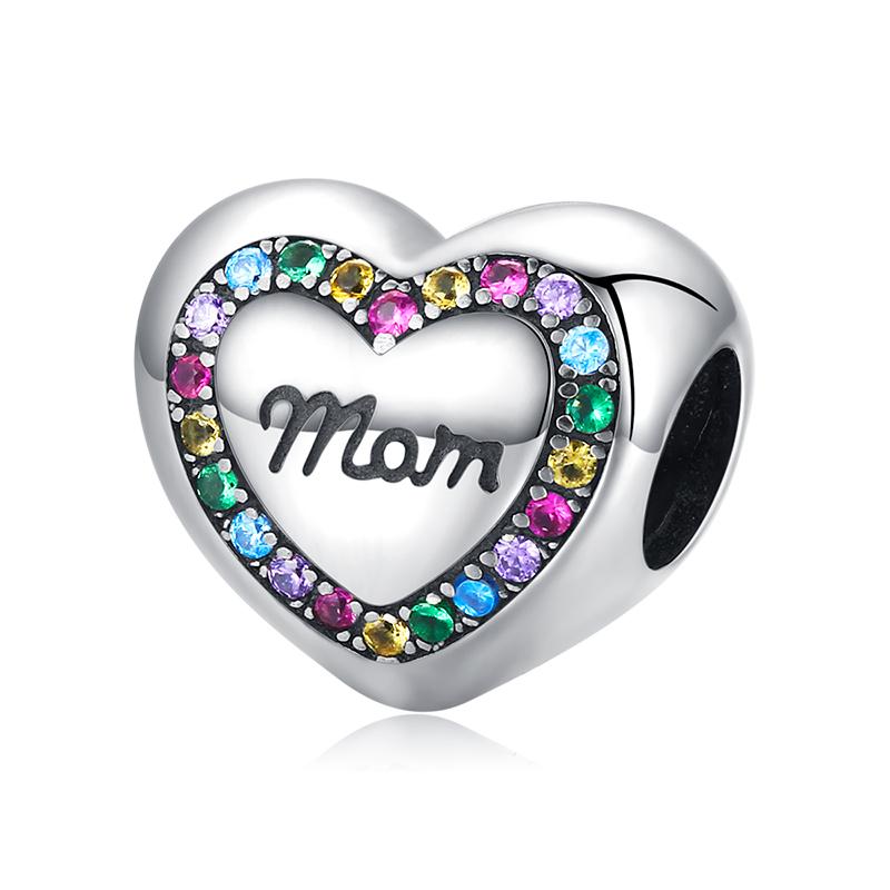 WOSTU Mother's Day Jewelry DIY Charms Rose Flower Fit Original Bracelet Neckalce Wholesale