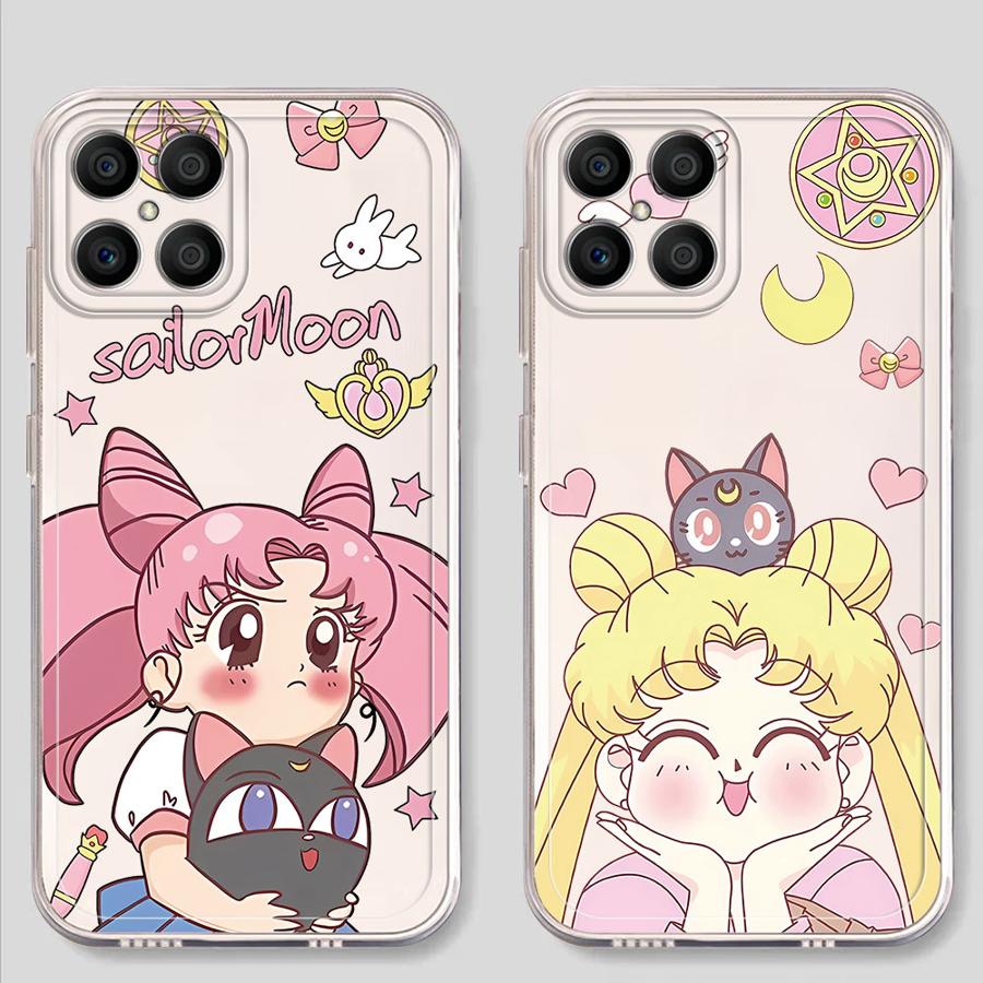Soft Phone Cover Case for Honor X8b X8a X9a X7b X9b X8 90 Lite Sailor Moon Anime