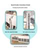 88-Key Folding Electronic Piano with Weighted Hammer Action, MIDI, CE Certified.