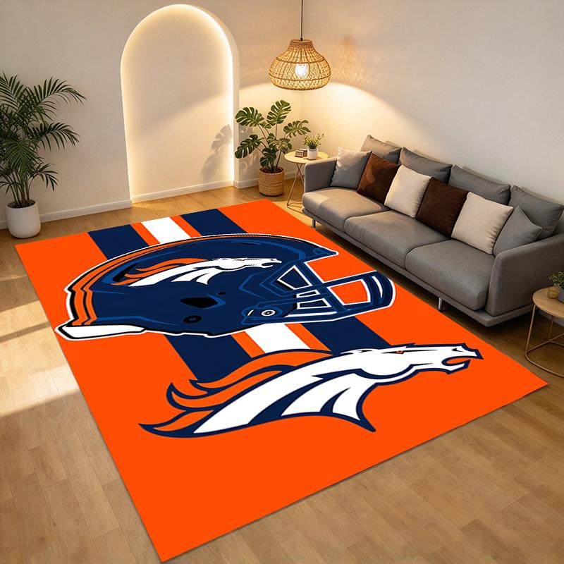 Broncos Helm Wohnzimmer Rutschfester Bereichsteppich Weicher Teppich für Schlafzimmer Spielzimmer Sofa Büro Heimdekoration Fußmatte Weihnachtsgeschenk C926490