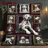 Dalmatian Legacy Frames 2D Flat Pattern Flannel Blanket, High Quality All Seasons, Home Decor, Warmth and Comfort, Perfect for Christmas Gifts.