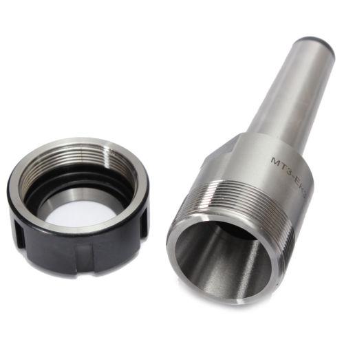 In stock ER32 MT3 Taper Collet Chuck Holder CNC Milling Lathe Straight Tool Silver+Black