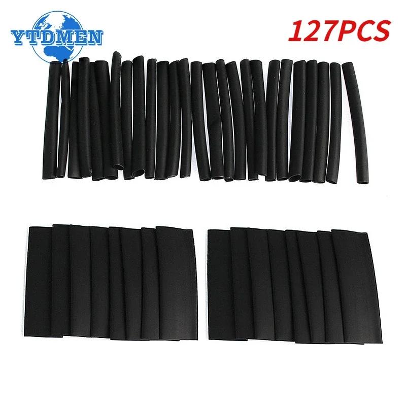 127pcs Heat Shrink Tubing Sleeve Assembly Kit Electrical Connection Electrical Wire Wrap Cable Waterproof Shrinkage 2:1