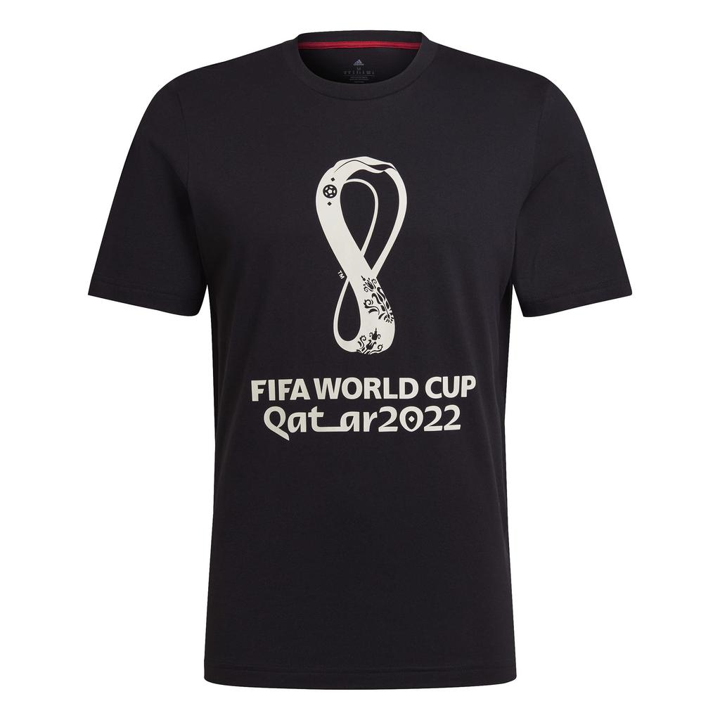 Adidas Fotbalové tričko s krátkým rukávem FIFA World Cup Graphic TK911 Černé S 2022(TM) pánské (HD6367)