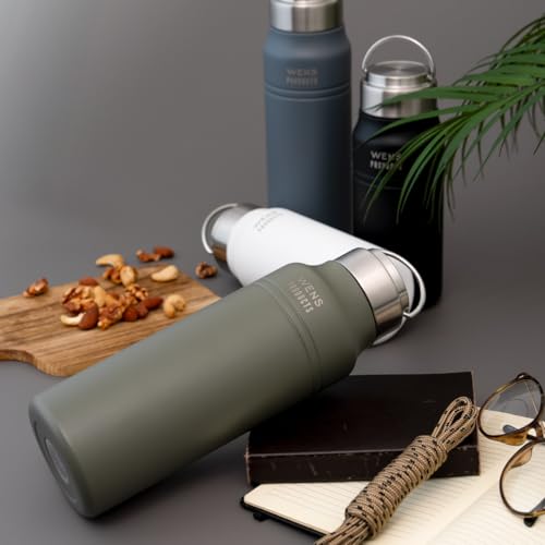Atlas 1000ml Vacuum Insulated Stainless Steel Water Bottle, Cold & Hot Water Insulation, Lightweight, Direct Drinking, Easy to Clean, Outdoor, WENS, O