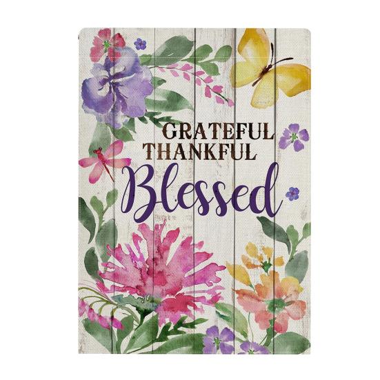 

Spring Summer Floral Garden Flag 12x18 Inch Vertical Double Sided Colorful Flowers Welcome Yard Decor Farmhouse Outdoor Burlap Flag for Porch B