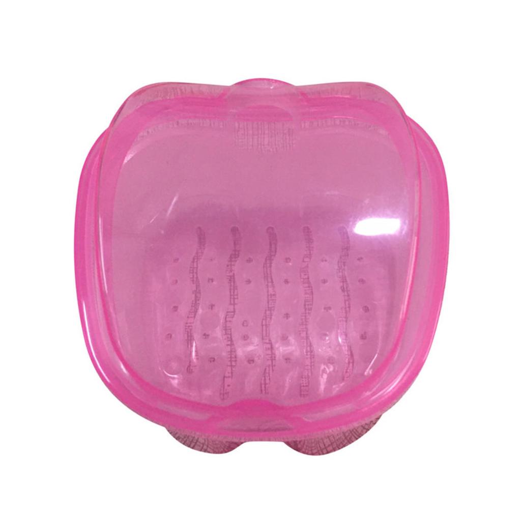 1Pc Denture Bath Box Organizer Dental False Teeth Storage Box with Hanging Net Container Cleaning Teeth Cases Artificial Tooth Boxes