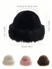 1pc Women's Winter Plush Bucket Hat, Women's Fashionable Thick Hat, Winter Warm Hat, Can Be Paired With Wool Coat, Winter Clothing Winter Outfits