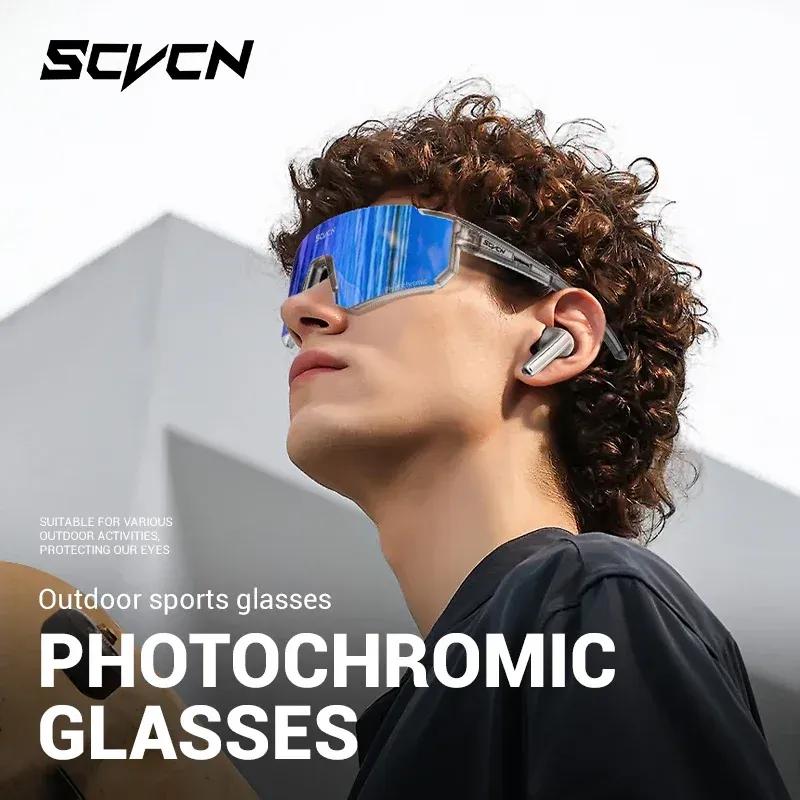 SCVCN Photochromic Cycling Sunglasses MTB Glasses Bike Cycling UV400 Eyewear Men Women Bicycle Mountain Sports Hiking Eyewear