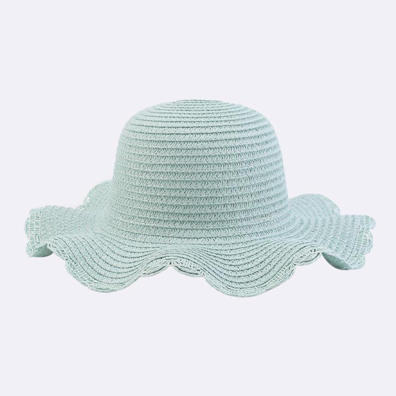 Custom Hand-Embroidered Sun Hat Adjustable Wavy Shape Personalized Names For Kids Ladies Beach Caps Outdoor Fashion Straw Hats