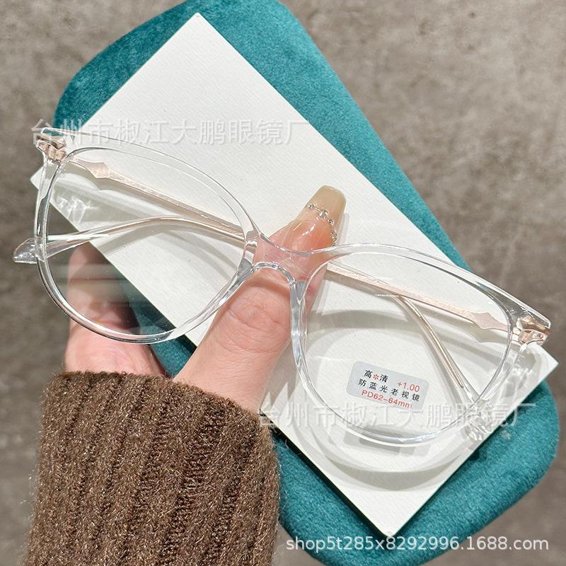 

Новые модные очки для чтения «кошачий глаз» с индивидуальным дизайном для мужчин и женщин, овальные очки для пресбиопии в стиле ретро, нейтральные модные очки с защитой от синего света 0-+4,0 +400 прозрачный