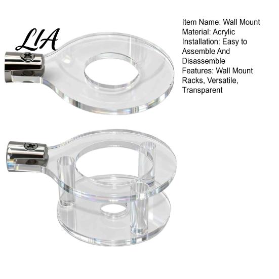 Display Rack for Collectibles 2PCS Vertical Light Swords Wall Mount Racks, Transparent Acrylic Accessories Stand, Space Saving Hanger Living Room