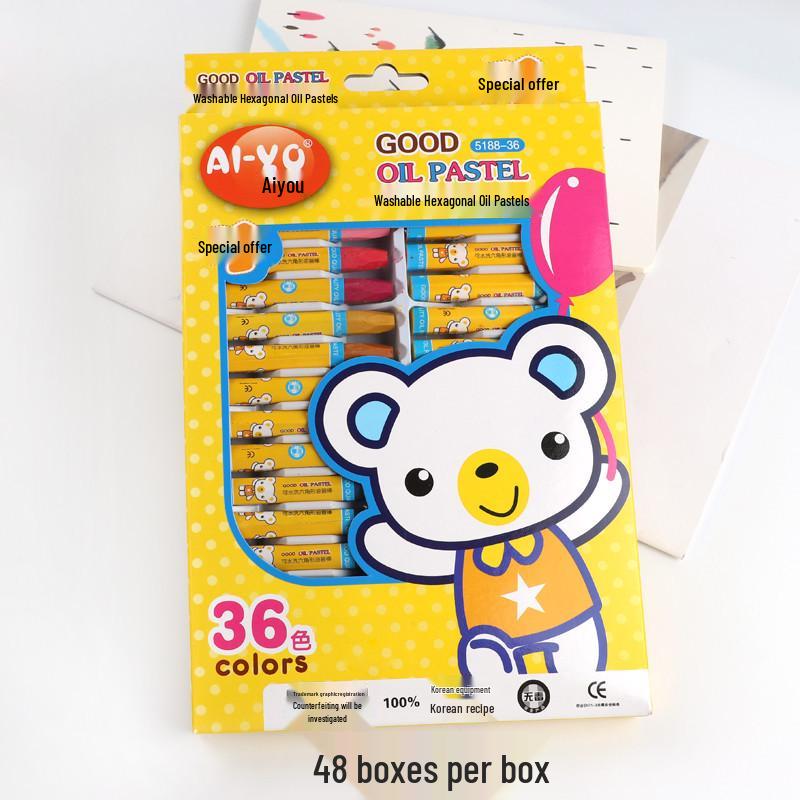 36-Color Oil Pastels for Elementary Students - Ideal for Kids' Doodling & Drawing