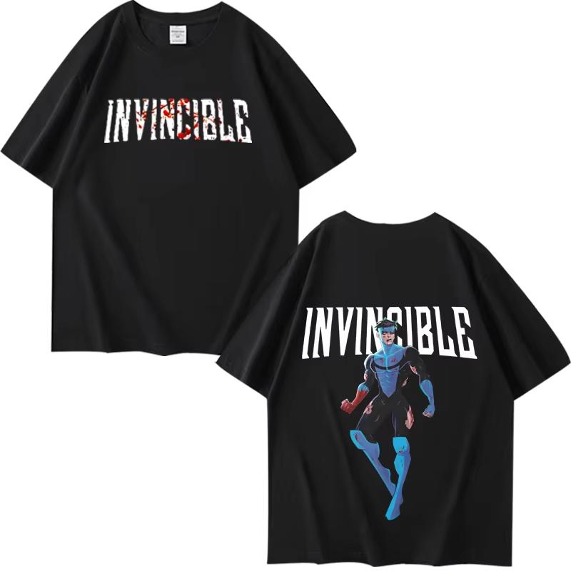 

Invincible Blood Splat Logo Merch cotton T Shirt Unisex Women Unisexga Oversized Cotton short sleeve Summer M