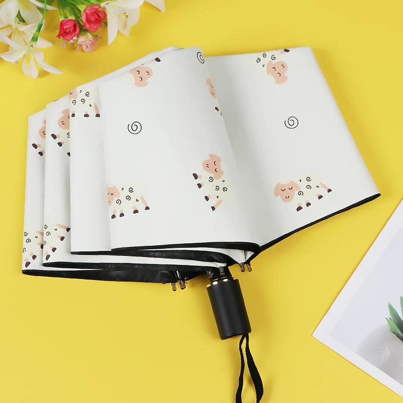 Women's Foldable Umbrella for Both Sunny and Rainy Weather, Sweet and Cute, Fresh and Simple, Student Sunshade, Sun Protection, Uv Protection, Sun