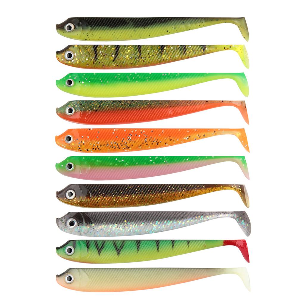 8Pcs Soft Fishing Lures 7.5cm 2.5g Artificial Baits Paddle Tail Swimbaits Fishing Lure for Bass Trout T Tail Baits