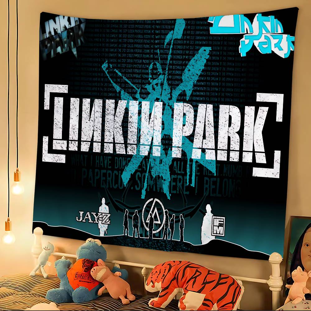LLinkin PPark Band Anime Tapestry Hanging Tarot Hippie Wall Rugs Dorm Home Decor