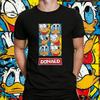 Camisetas Novidade Masculinas Disney Tio Patinhas com Dinheiro para Homens Gola Redonda 100% Algodão Camiseta Desenho Animado Pato Donald da Disney