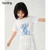 Taoding Mädchen Cartoon Katze Kurzarm T-Shirt