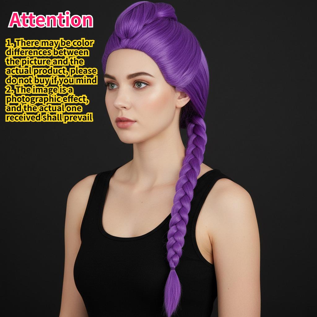 Parrucca Sintetica Rumi Mira Zoe Anime - Accessorio Costume da Cacciatrice di Demoni Bambina per Cosplay e Feste a Tema