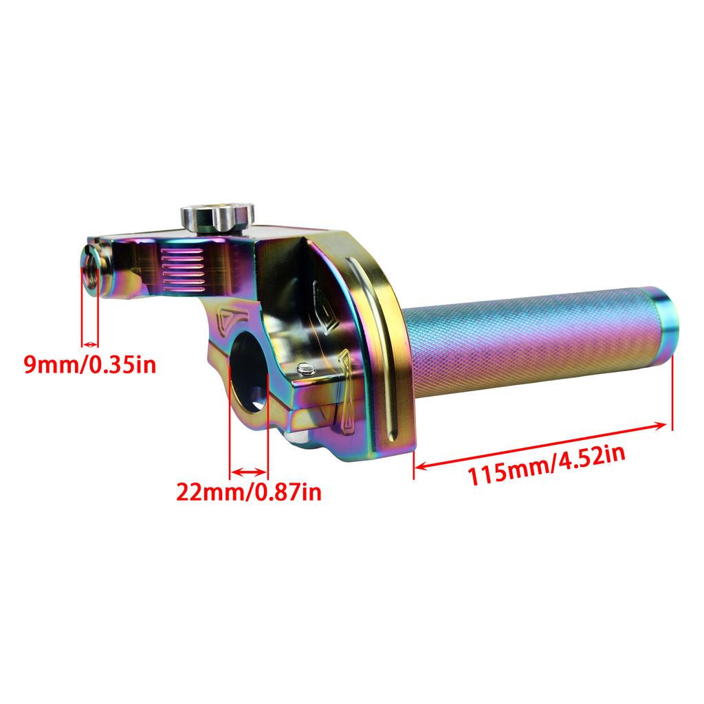 22mm Universal CNC Aluminum Motorcycle Throttle Twist Grips Handlebars For Moped Scooter Bike Modification Motocross Accessories Throttles 2