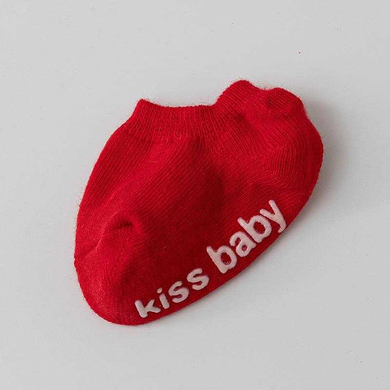 

Носки из гребенного хлопка красного цвета для новорожденных и малышей: Маленький/Средний, Все сезоны M (~1-3 Years)