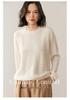 Women's European Style Cashmere Sweater - Round Neck, Thick, Loose Fit, Cable Knit with Diamond Pattern, Perfect for Autumn/Winter.