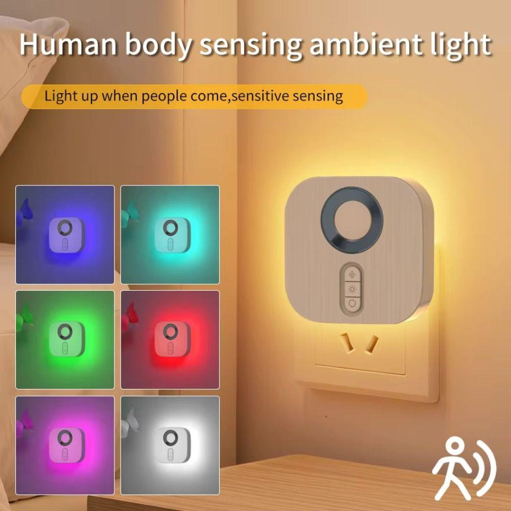 Ultra-Quiet Wireless Night Lamp Human Motion Sensor LED Night Light Smart Night Light  Corridor